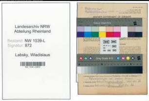 Entnazifizierung Wladislaus Labsky , geb. 15.11.1902 (Bergmann)