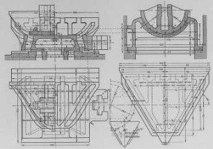 Doppelschiebersteuerung nach Rider, Schema : Technikgeschichte | Maschinenbau | Kraftmaschinen | Dampfmaschinen
