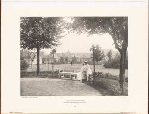 Rudolf Virchow-Krankenhaus, Berlin: Ansicht Erholungspark mit vorderen Gebäuden (aus: Neubauten der Stadt Berlin, Bd. VI, 1907)