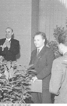 Dresden, Rossendorf. Atom-Reaktor Rossendorf, Januar 1958