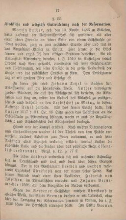 §. 55. Kirchliche und religiöse Entwickelung nach der Reformation