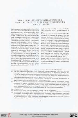 Zum Verhältnis nordostbayerischer Hallstattgruppen zum südwestdeutschen Hallstattkreis