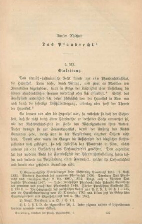 Fünfter Abschnitt. Das Pfandrecht