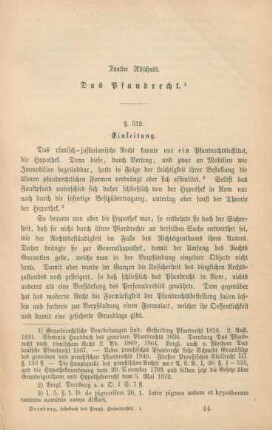 Fünfter Abschnitt. Das Pfandrecht