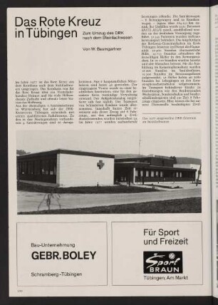 100-101, Das Rote Kreuz in Tübingen