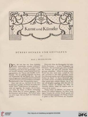 Dürers Denken und Gestalten