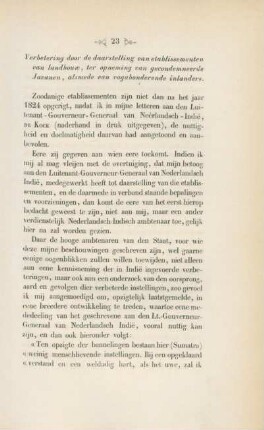 Verbetering door de daarstelling van etablissementen van landbouw, ter opneming van ...