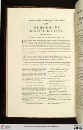 LXIV. Mercurius / LXIV. Mercurio