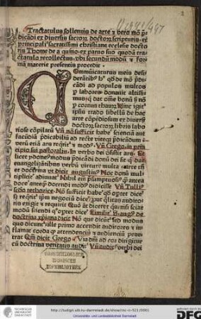 Communicaturus meis desiderantibus hoc quod de modo predicandi ad populos multos per labores donavit altissimus...