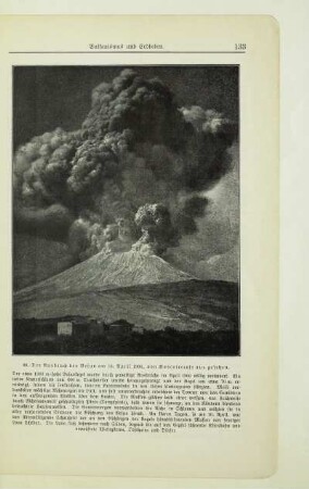 Der Ausbruch des Vesuv am 10. April 1906, von Boscotrecase aus gesehen
