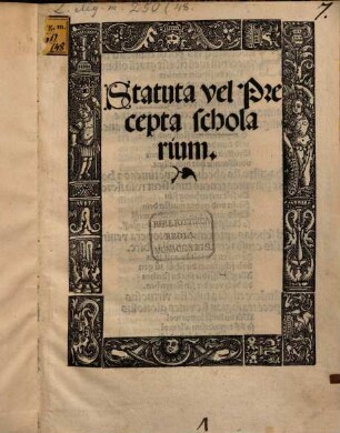 Statuta vel Precepta scholarium