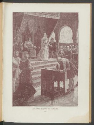Columbis signing his command. - [Illustration]