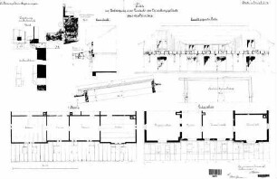 Inzigkofen: Empfangsgebäude Anbringung Vordach Grundrisse,Schnitte,Ansicht Bahnseite