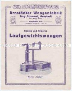 Eiserne und hölzerne Laufgewichtswaagen