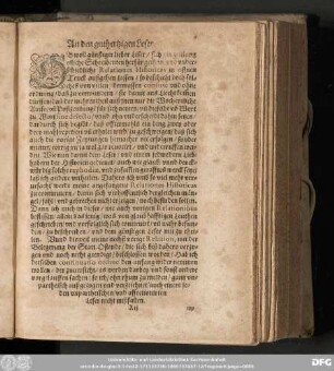 An den guthertzigen Leser.