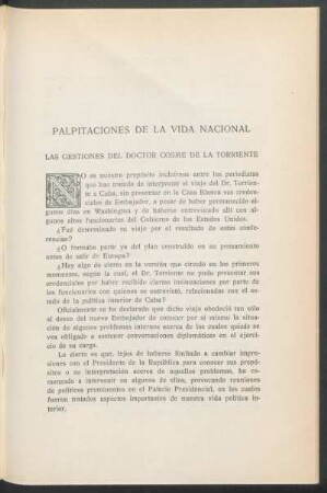 Palpitaciones de la vida nacional