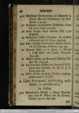 4. Libri Antiquarii, mytholog. aesthetici, et numismatici