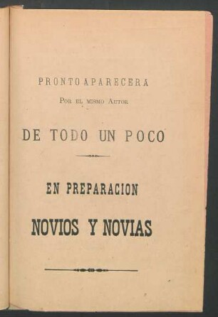 [Publicidad] Pronto aparecerá por el mismo autor