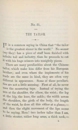 No. 21. The tailor