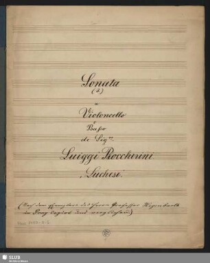 Sonatas - Mus.3490-R-6 : vlc, b; GerB 8