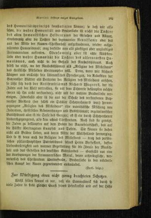 Zur Würdigung eines nicht genug beachteten Schatzes