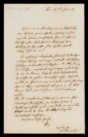 Brief von Karl Simrock an Salomon Hirzel