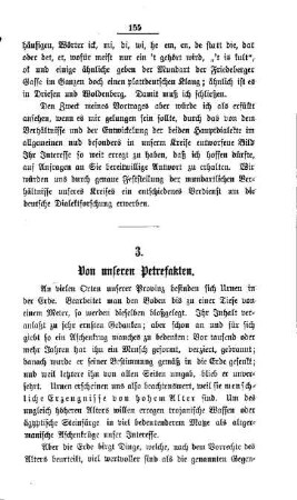 Von unseren Petrefakten