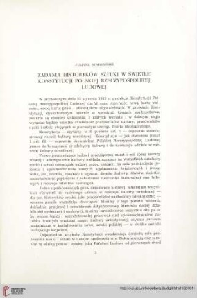 14: Zadania historyków sztuki w świetle konstytucji Polskiej Rzeczypospolitej Ludowej