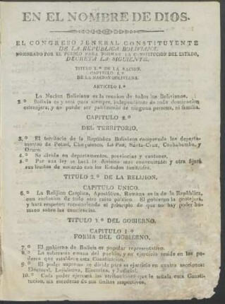Capítulo 2.° - Del territorio.