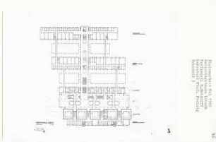 Gerichtsgebäude Lübeck (Diplomarbeit bei Peter Poelzig): Grundriss 2. Obergeschoss 1:200