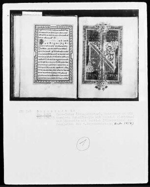 Evangelistar (Gero-Kodex) — Initialzierseite mit Initialligatur IN (principio), Folio 13recto
