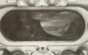 Historienbild unter dem Bildnis Friedrichs des Gütigen