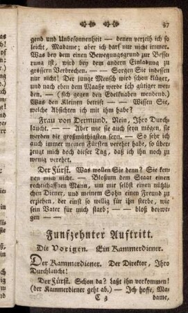 Funfzehnter Auftritt. Die Vorigen. Ein Kammerdiener.