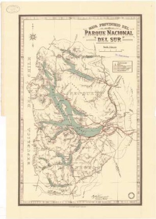 [160]: Mapa provisorio del Parque Nacional del Sur