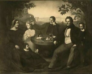 Familienbild. Gemälde von G. Ph. Schmitt