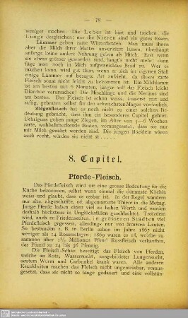 8. Capitel. Pferde-Fleisch
