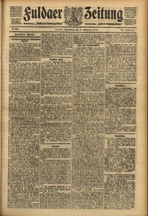 Zweite Ausgabe vom Donnerstag, den 02. Dezember 1909.