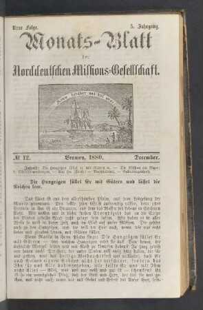N°. 12. Bremen, 1880. December