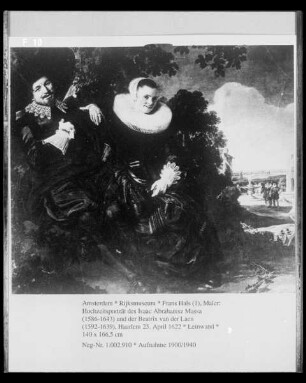 Hochzeitsporträt des Isaac Abrahamsz Massa (1586-1643) und der Beatrix van der Laen (1592-1639), Haarlem 25. April 1622