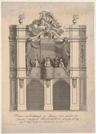 Die Erbhuldigung der Stände, Politiker und Bürger an Kurfürst Friedrich August III von Sachsen am 2. Mai 1769 in Leipzig