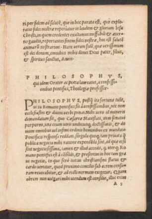 Philosophus, qui idem Orator ac poeta laureatus, a confessionibus pontifici, Theologiae professor.