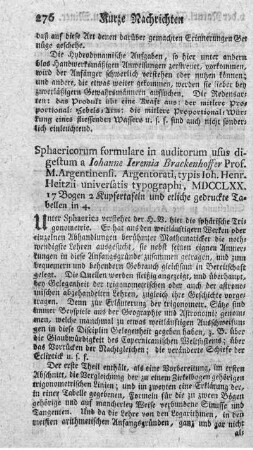 Spaericorum formulare.