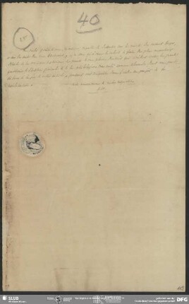 Eigenh. Billet von Ximénès Doudan an August Wilhelm von Schlegel, o.O., ohne Datumsangabe