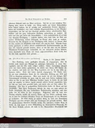 191. [An Graf Alexander zu Dohna.]