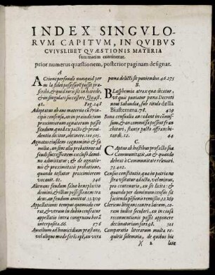 Index Singulorum Capitum [...]
