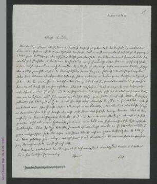 Brief von Ludwig Wittig an Louise Otto-Peters