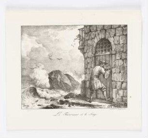 Le Thésoriseur et le Singe, aus: "La Fontaines Fabeln"