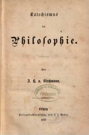 Katechismus der Philosophie