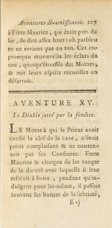 Aventure XV. Le Diable jetté par la fenetre