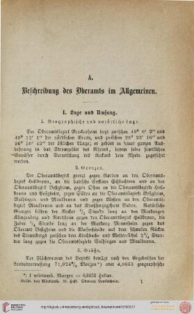 I: Lage und Umfang
